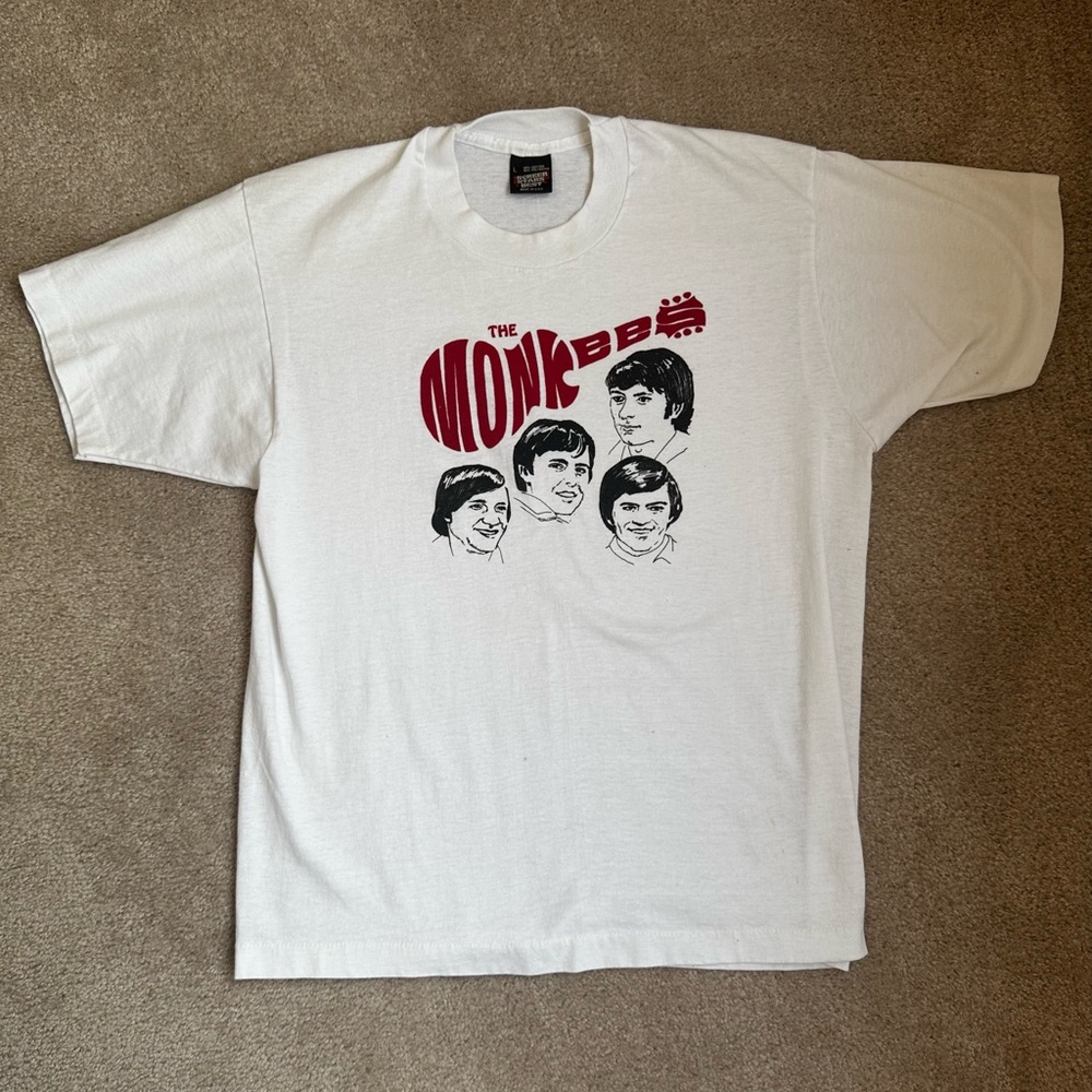 Vintage 1980s The Monkees Pop Rock Band T-Shirt Single Stitch Made In USA Large